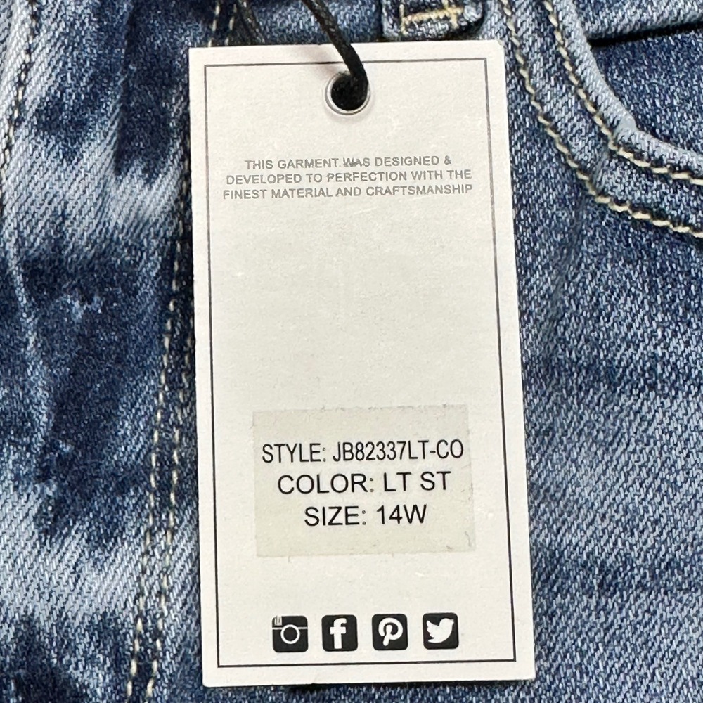 Judy Blue American Honey Mid-Rise stretch bootcutJeans Light Wash  size 14W - Picture 5 of 12